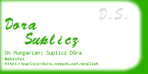 dora suplicz business card