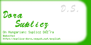 dora suplicz business card
